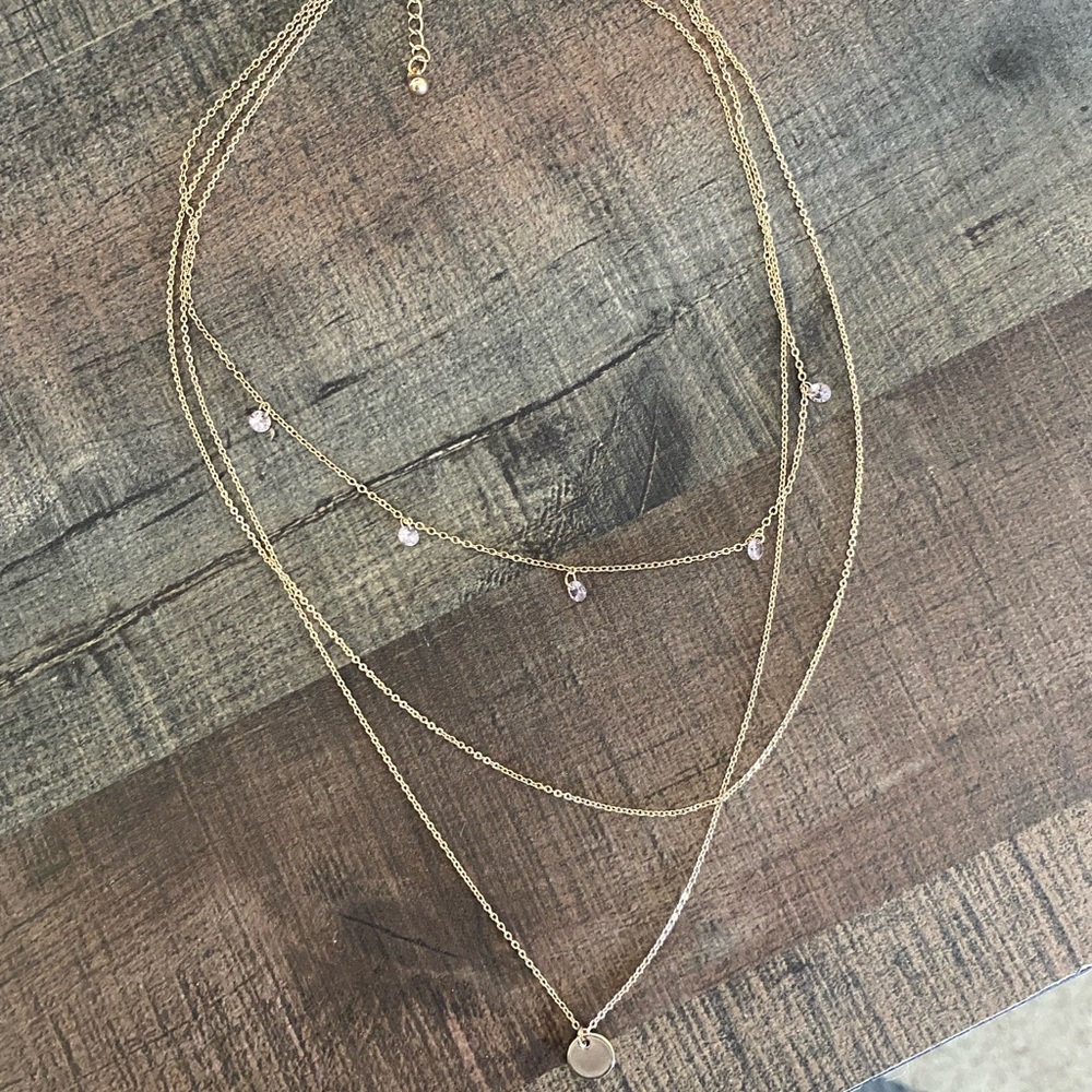Gold layered necklace